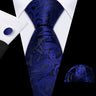 Cravate de mariage noire, dorée et rose pour homme, en soie florale, motif jacquard, pochette, boutons de manchette, pour soirée d'affaires, Barry.Wang