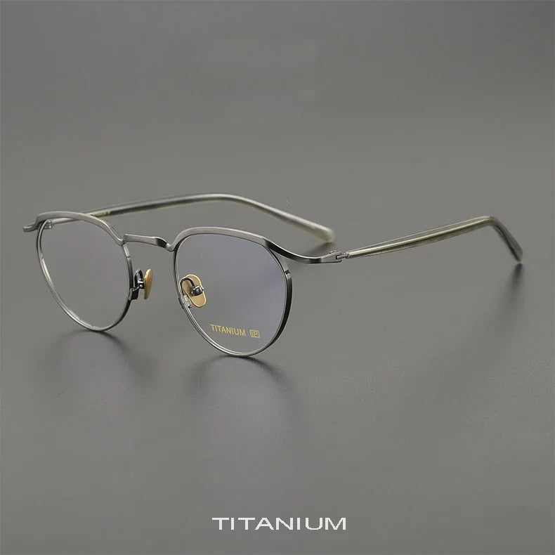 Top Quality Acetate Titanium Optical Glasses Frame Luxury Vintage Computer Eyeglasses Designer Ultra-Light  Eyewear