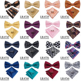 Hi-Tie Nœuds papillon verts de Noël pour hommes Cravate papillon en soie Ensemble de boutons de manchette et mouchoirs pour fête de mariage Nœud papillon uni à carreaux cachemire