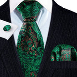 Ensemble élégant de cravates et boutons de manchette en soie à fleurs multiples pour homme, cravate jacquard à fleurs pour mariage, entreprise, fête, événement, Barry.Wang