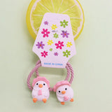 2 Pcs Lovely Little Chicken Children Elastics Hair Bands Hairpins Hair Clips Headwear Barrette Baby Girls Kids Hair Accessories