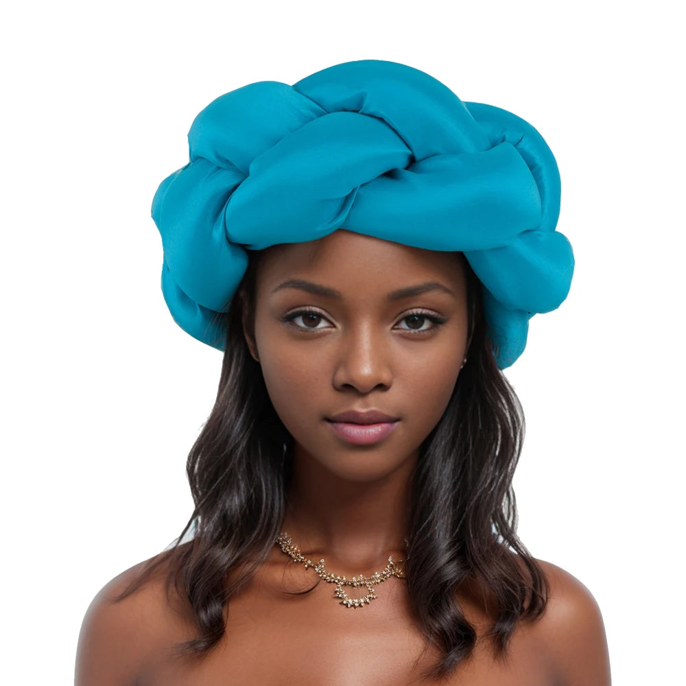 Exaggerated Super Braid Headband Party Head Bands Raw Silk African Turbans for Women Hair bands Headwear Hair Accessories