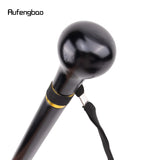 Black Round Wooden Traditional Fashion Walking Stick Decorative Cospaly Party Wood Walking Cane Halloween Mace Wand Crosier 95cm