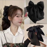Barrettes à cheveux coréennes de grande taille pour femmes, accessoires pour queue de cheval haute