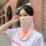 UV Protection Outdoor Neck Wrap Cover Sports Sun Proof Bib Ice Silk Mask Face Cover Neck Wrap Cover Sunscreen Face Scarf