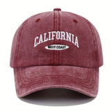 1PC Embroidered Baseball Cap On The West Coast Of California Vintage Style Pointed Hat Lightweight Hat Sun Resistant Sport Hat