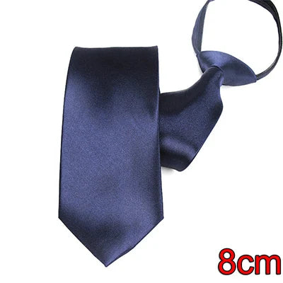 Zipper Tie Men Bridegroom Wedding Necktie Lazy Pre-tied Ties Striped 8cm Hot Sell Style Zipper Necktie For Men Women Wholesale