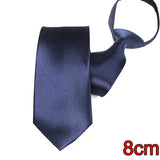 Zipper Tie Men Bridegroom Wedding Necktie Lazy Pre-tied Ties Striped 8cm Hot Sell Style Zipper Necktie For Men Women Wholesale