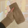 New Mink Fleece Half Finger Gloves for Women's Soft Winter Warmth Luxury Solid Color Plush Knitted Fingerless Gloves