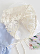 1 foulard triangulaire en dentelle rétro des années 1950, foulard brodé en dentelle, bandana floral au crochet pour femmes et filles
