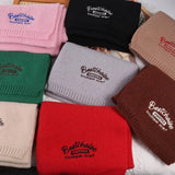 Embroidered Wool Scarf Long Cashmere Shawl Wool Scarves Winter Cashmere Scarves Korean Style Scarves Letter Long Shawl Student