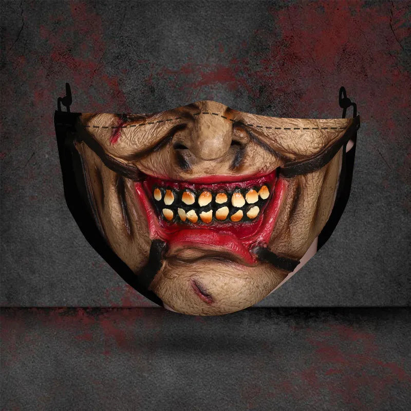 1 masque anti-poussière filtre adulte grande bouche masques faciaux 3D mascara Halloween masculin réutilisable lavable masque de clown mascara divertida