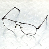 Titanium Alloy Double Bridge Grey Pilot Men Optical Glasses Frame Eyeglasses Eyeframe Eyewear