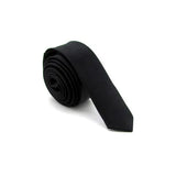 Cravate ultra fine en satin de 3 cm, couleur unie, rouge, jaune, noir, faite à la main, tendance, pour homme, idéale pour une fête de mariage