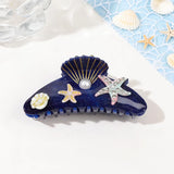 Pince à cheveux YHJ en forme d'étoile de mer pour femme, pince à cheveux en acétate et strass, bijoux de vacances, pince à cheveux tendance, accessoires pour cheveux