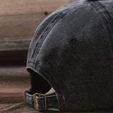 Fashionable Versatile Washed Letters Solid Color Embroidered Baseball Cap For Men Wide Brimmed Casual Sports Cap For Women