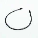 Black Metal Wavy Headband Men Women's Hair Band Head Hoops Bands Headwear Sport Headbands Hairband Bangs Holder Hair Accessories