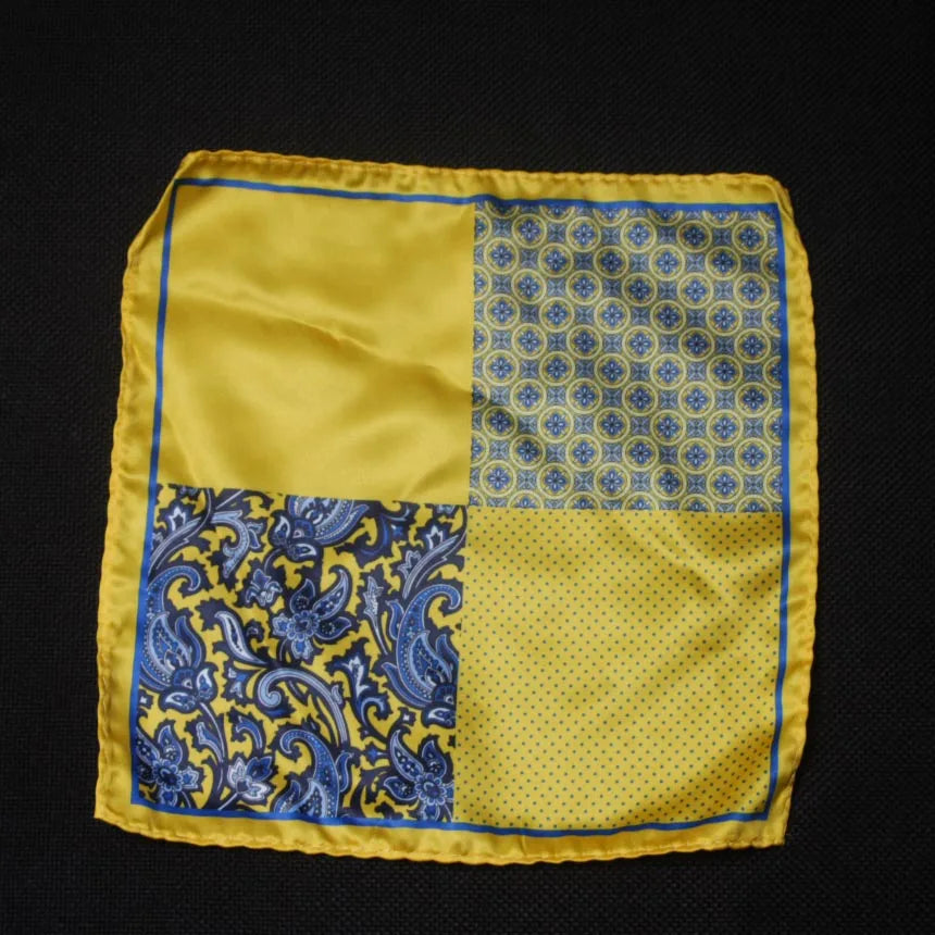 Mouchoir de poche de luxe pour homme, accessoire en soie, mouchoir de poche, foulard de poche, motif cachemire, pois, fête, mariage, bal de promo