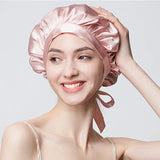 Pure Silk Hair Bonnets For Women Sleeping Cap Luxury Natual Silk Sleep Cap Night Bonnet Caps Hair Protection Turban Head Wraps