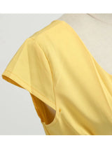 Pink Summer Dress Women V Neck Vintage Robe Elegant Retro pin up Party Office Midi Dresses