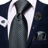 Cravate rose cachemire avec broche en soie, élégante cravate de mariage pour homme, bouton de manchette pratique, mode affaires fête, créateur de cravate haute