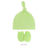 Bonnet pour nouveau-né avec gants, bonnet chaud en coton pour enfants, accessoires pour enfants, bonnet de nuit pour bébés de 0 à 6 mois, automne et hiver