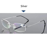 High Quality Titanium Frame Reading Glasses for Women and Men Anti Blue Light Presbyopia Eyewear with Diopter +1.0 To +4.0