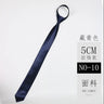 Cravate classique noire 8 cm, imitation soie, unie, pour homme, fermeture éclair, bleu et rouge, étroite, 5 cm, cadeau