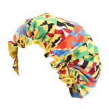 Bonnet de nuit pour enfants et filles, imprimé floral, bonnet de nuit en satin, turban, bonnet de nuit pour enfants, bonnet de soins capillaires, bonnet de nuit