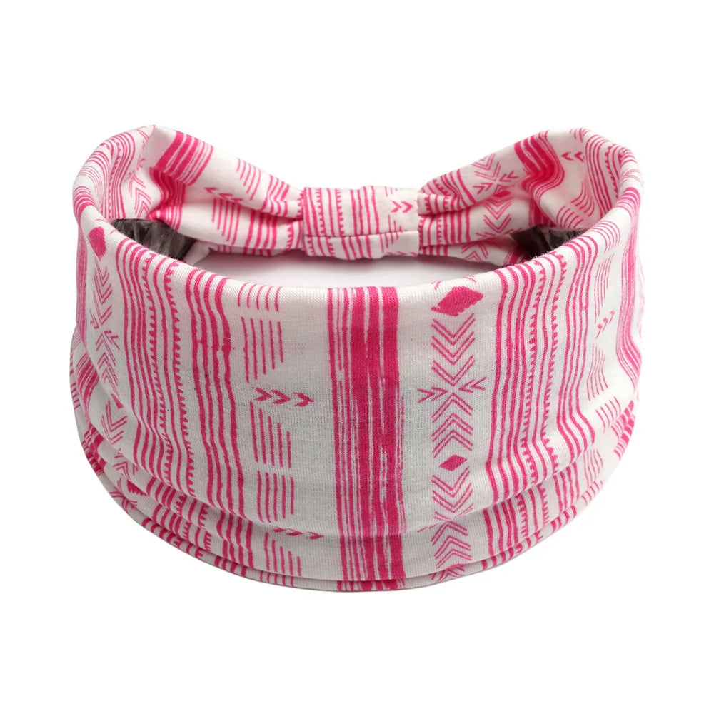 Bohemian Wide Cotton Stretch Headbands Women Headwrap Turban Headwear Bandage Hairbands Bandana Wide Headbands Hair Accessories