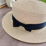 Chapeau de paille pour femme, chapeau de paille à dessus plat, vacances, shopping, plage, chapeaux pour femmes, chapeaux pour filles, église, courtoisie, Panama, chapeau de soleil