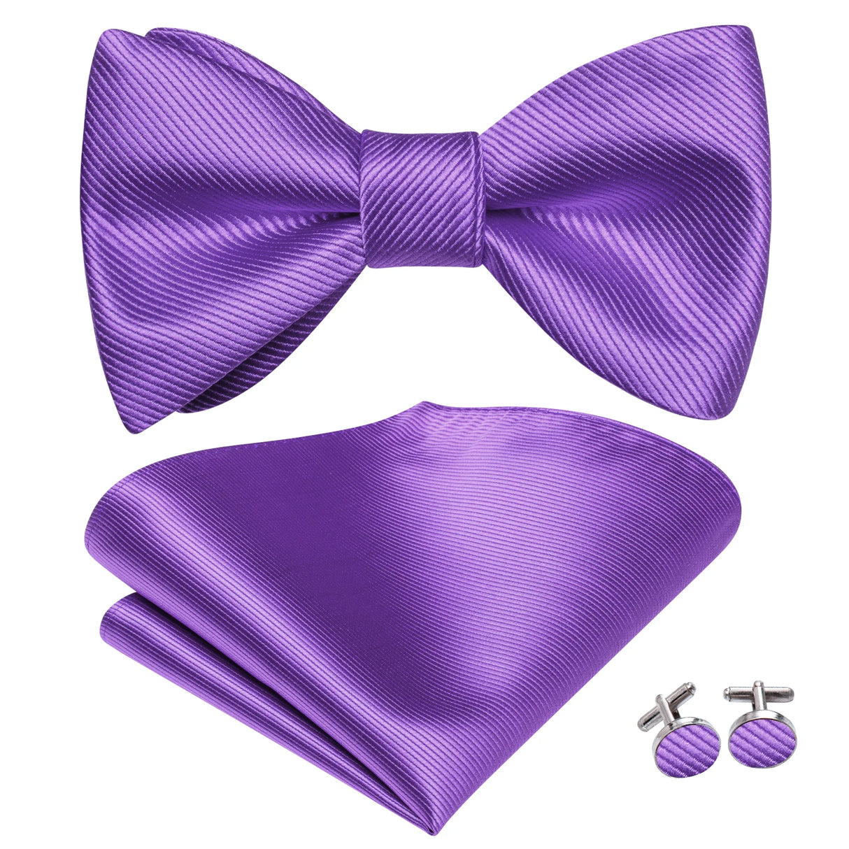 Dropshipping Jacquard Silk Mens Self Bow Tie Hanky Cufflinks Set Male Butterfly Knot Bowtie Wholesale for Male Wedding Business