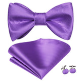 Dropshipping Jacquard Silk Mens Self Bow Tie Hanky Cufflinks Set Male Butterfly Knot Bowtie Wholesale for Male Wedding Business