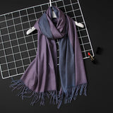 2022 Winter Frauen Schal Fashion Solid Weiche Kaschmir Schals für Dame Pashmina Schals Wrap Decke Bandana Weiblich Foulard Quaste