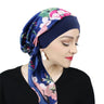 Chapeau turban en satin imprimé pour femme, extensible, à larges bords, tendance, pré-noué, enveloppant, décontracté, style pirate