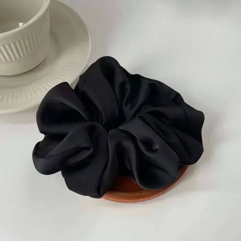 1 chouchou en satin de soie pour femme, accessoire pour cheveux coréens, élastique pour queue de cheval