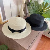 Chapeau de paille pour femme, chapeau de paille à dessus plat, vacances, shopping, plage, chapeaux pour femmes, chapeaux pour filles, église, courtoisie, Panama, chapeau de soleil