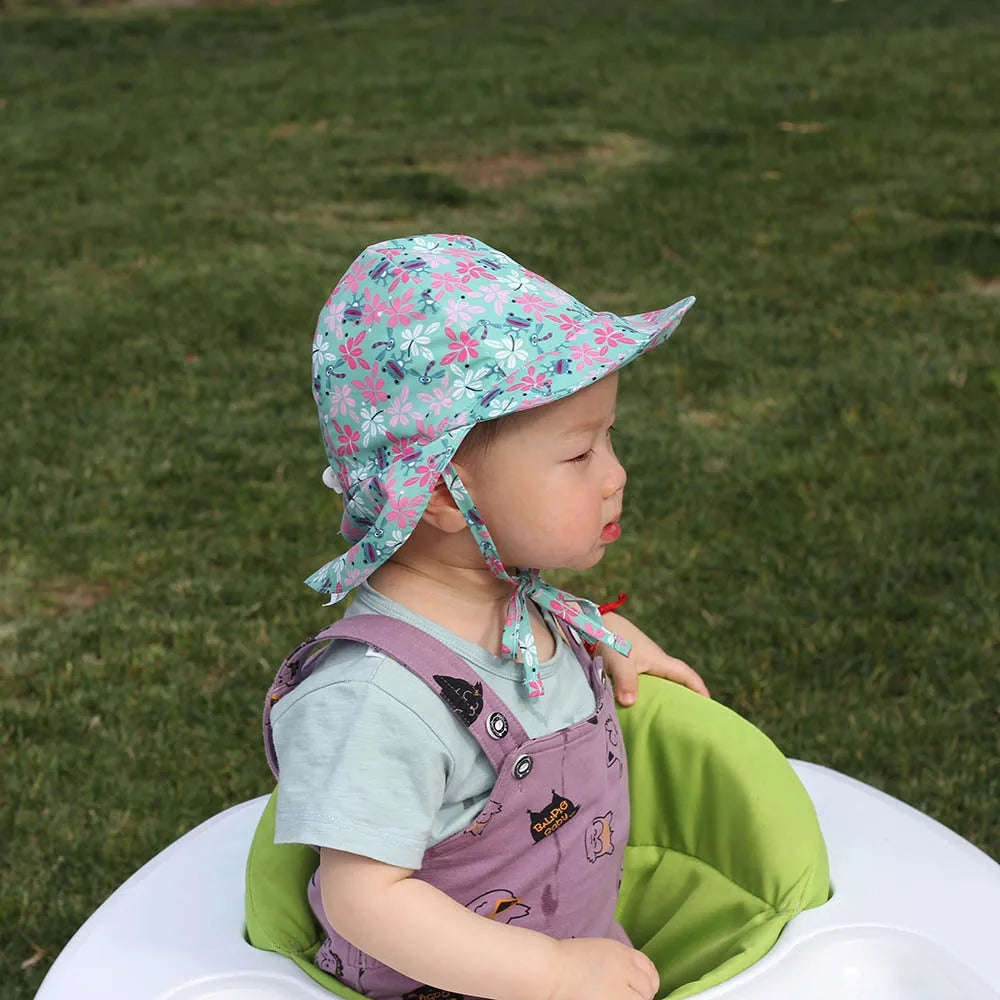 Children's Bucket Hats Adjustable Summer Baby Quick-drying Cap Wide Brim Beach Travel  UV Protection Outdoor Essential Sun Caps