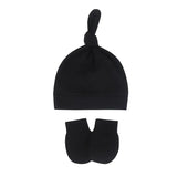 Bonnet pour nouveau-né avec gants, bonnet chaud en coton pour enfants, accessoires pour enfants, bonnet de nuit pour bébés de 0 à 6 mois, automne et hiver