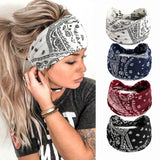 Boho Headbands For Women Fashion Stretch Wide Hair Bands Knoted Turban Yoga Sweatband Elastic Head Bands Stylish Wrap Headbands