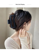 4pcs Hair Claw Simple Style Solid Color Hollow Shark Claw Back Head Hair Clip Large Hair Claw Hair Accessori