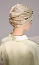 Pure Silk Night Caps Mulberry Silk Sleeping Bonnet Hair Loss Hat Natural Silk Turban For Hair Sleeping Silk Headwrap For Women