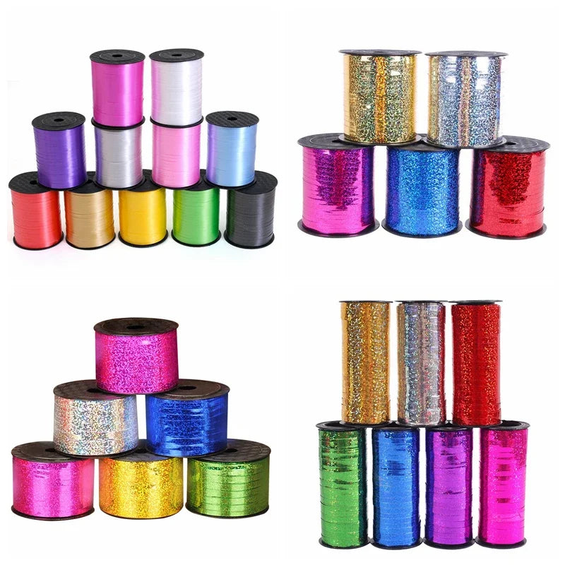 Balloons Ribbons Laser Ribbon Birthday Party Decorations Kids  Wedding Decoration Foil Satin Ribbon Wedding Balloons Accessories