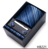 Cravate pour homme, tout nouveau style, cadeau de mariage, ensemble de pochettes, boîte à cravates, accessoires de costume noirs pour hommes