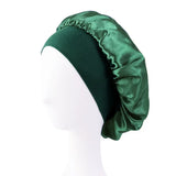 New Satin Wide Brim Nightcap Silky Bonnet Hair Wrap for Sleeping Sleep Cap With Elastic Soft Band Styling Cap Hair Wrapping Tool