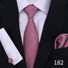Cravate pour homme classique à carreaux, mouchoirs, cravate rouge, boutons de manchette pour homme, chemisier, affaires, mariage, accessoires, collier pour femme, cadeau pour homme