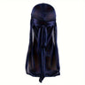 Men's Silk Durag Bonnet Bandana Silky Du Rag Doo Rag Long Tail Waves Cap