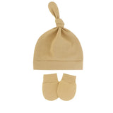 Bonnet pour nouveau-né avec gants, bonnet chaud en coton pour enfants, accessoires pour enfants, bonnet de nuit pour bébés de 0 à 6 mois, automne et hiver