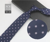 Cravate à fleurs en grille, tissée en gros, 8 cm, accessoires de mariage, bleu, homme, pois, cachemire, convient aux groupes, fêtes, bureau