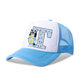 Casquette de baseball Blueyi Bingo pour enfants, motif dessin animé AZ, imprimé lettres, chapeau de soleil, casquettes d'été décontractées, casquettes Kawaii à visière réglable, cadeau pour enfants